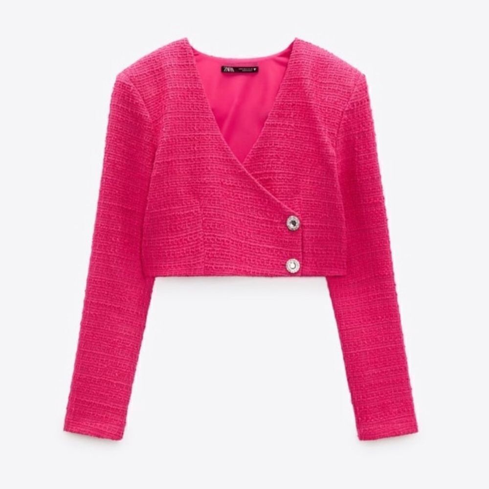 ZARA Structured Cropped Blazer - Picture 8 of 8